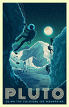 Space Tourism Pluto Mountain Climbing Posters by B Cubed Designs - Pixel Empire