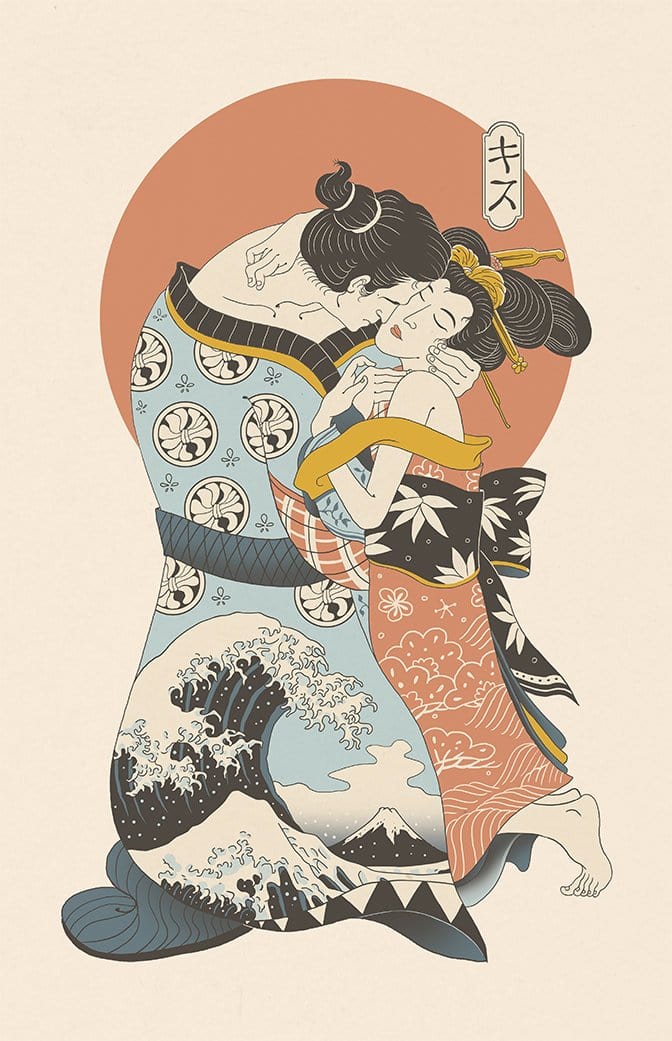 The Kiss Ukiyo-e