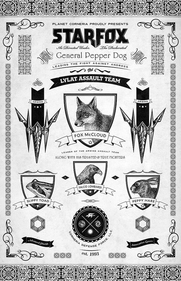 Starfox // Vintage Advertisement Posters by Barrett Biggers - Pixel Empire