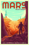 Space Tourism Mars Melas Chasma Posters by B Cubed Designs - Pixel Empire