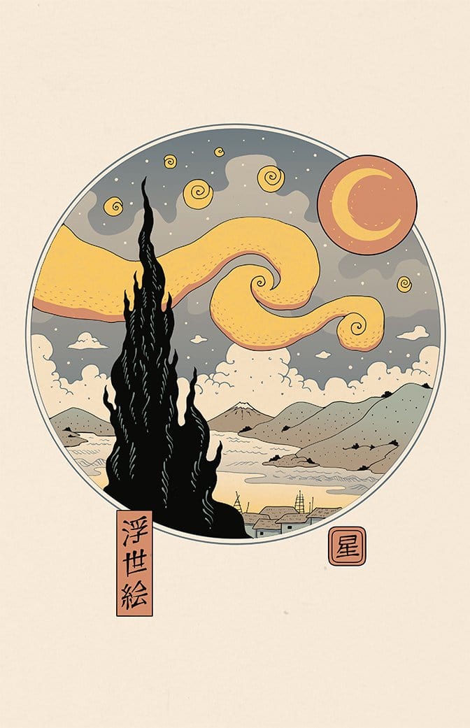 Starry Ukiyo-e Night