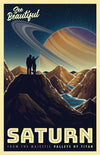 Space Tourism Saturn's Moon Titan Posters by B Cubed Designs - Pixel Empire