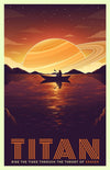 Space Tourism Titan Canoe Posters by B Cubed Designs - Pixel Empire