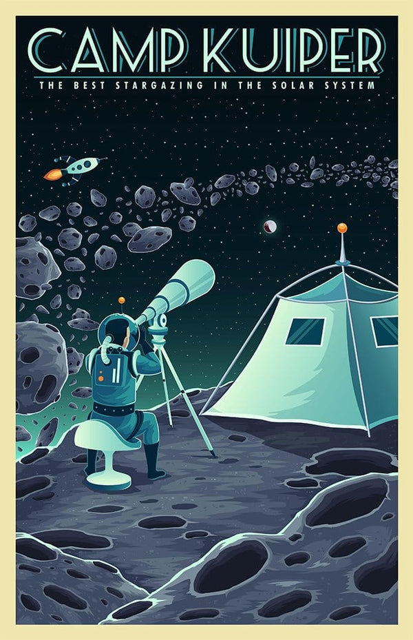 Space Tourism Camp Kuiper Posters by B Cubed Designs - Pixel Empire