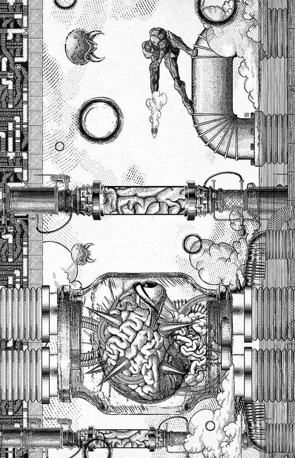 Metroid // Vintage Final Boss Battle Print Posters by Barrett Biggers - Pixel Empire