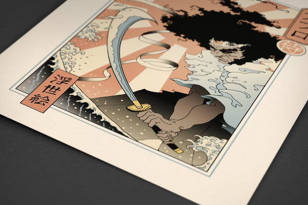 Afro Ukiyo-e Posters by Vincent Trinidad - Pixel Empire