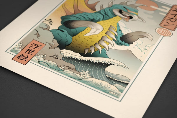Alien Kaiju Ukiyo-e Posters by Vincent Trinidad - Pixel Empire