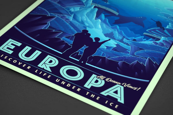 Space Tourism Europa Under The Ice Posters by B Cubed Designs - Pixel Empire