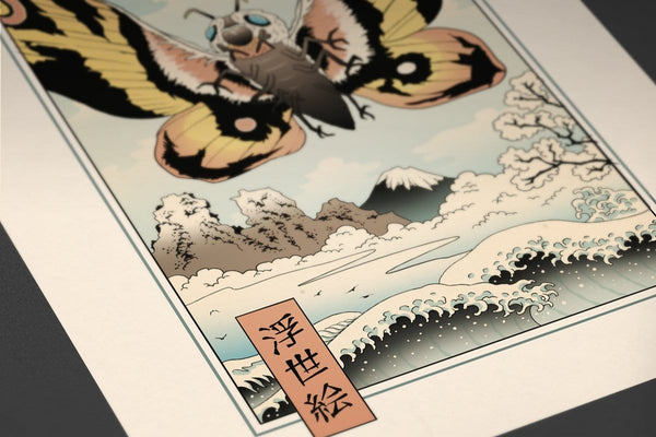 Ancient Moth Ukiyo-e Posters by Vincent Trinidad - Pixel Empire