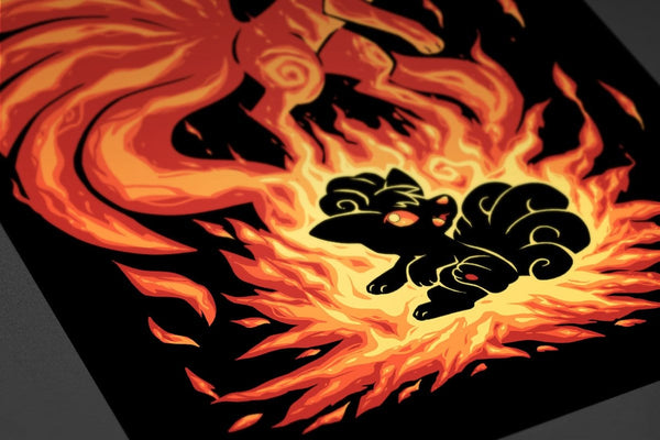 The Flame Tailed Fox Within Posters by Techranova - Pixel Empire