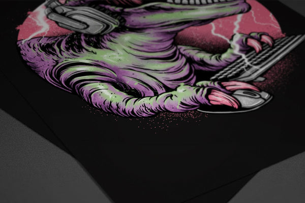 Dino Rage Posters by Glitchy Gorilla - Pixel Empire