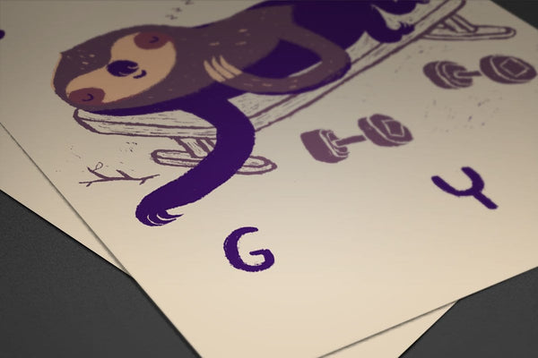 Sloth Gym Posters by Louis Roskosch - Pixel Empire