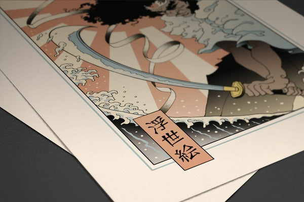 Afro Ukiyo-e Posters by Vincent Trinidad - Pixel Empire