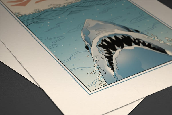 Shark Ukiyo-e Posters by Vincent Trinidad - Pixel Empire