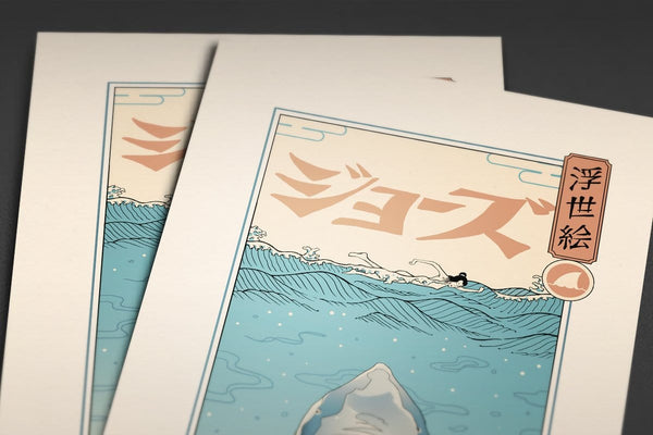 Shark Ukiyo-e Posters by Vincent Trinidad - Pixel Empire