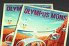 Space Tourism Mars Summit Olympus Posters by B Cubed Designs - Pixel Empire