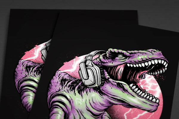 Dino Rage Posters by Glitchy Gorilla - Pixel Empire
