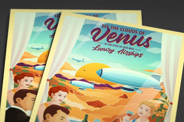Space Tourism Venus Cloud 9 Observatory Posters by B Cubed Designs - Pixel Empire