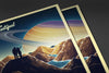 Space Tourism Saturn's Moon Titan Posters by B Cubed Designs - Pixel Empire