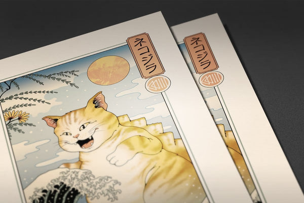 Catzilla Ukiyo-e Posters by Vincent Trinidad - Pixel Empire