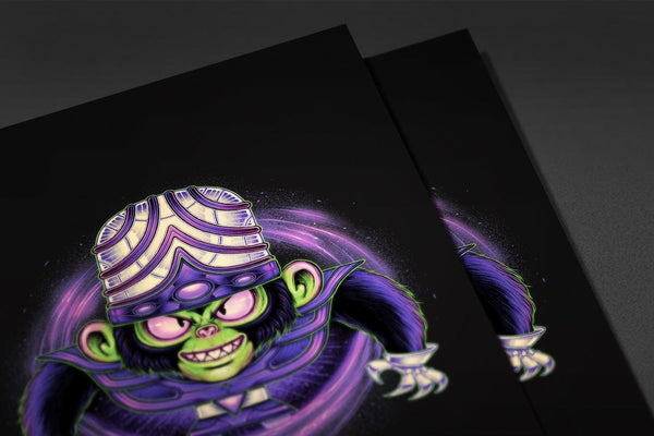 One Bad Monkey Posters by Glitchy Gorilla - Pixel Empire