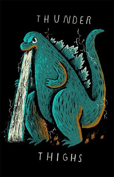 Thunder Thighs Posters by Louis Roskosch - Pixel Empire