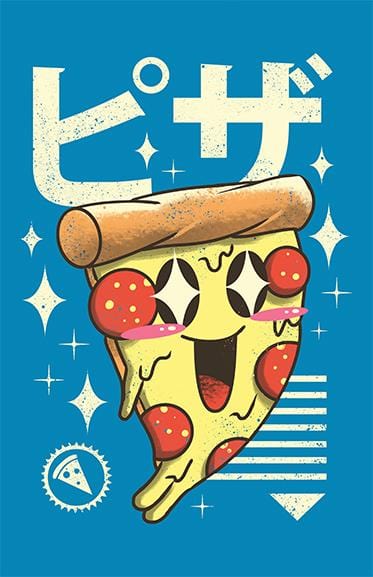 Kawaii Pizza Posters by Vincent Trinidad - Pixel Empire