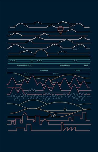 Linear Landscape Posters by Rick Crane - Pixel Empire
