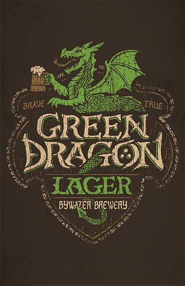 Green Dragon Lager Posters by Cory Freeman Design - Pixel Empire