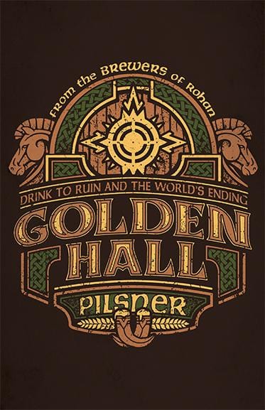 Golden Hall Pilsner Posters by Cory Freeman Design - Pixel Empire