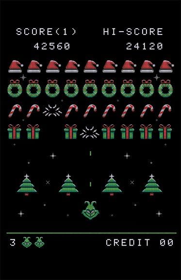 Christmas Invader Posters by Typhoonic - Pixel Empire