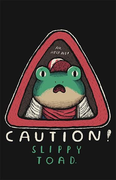 Caution Slippy Posters by Louis Roskosch - Pixel Empire