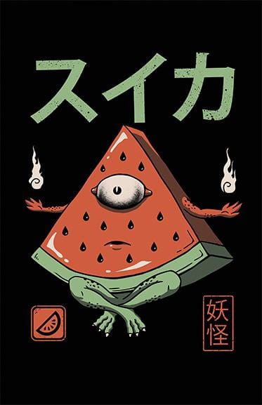 Yokai Watermelon Posters by Vincent Trinidad - Pixel Empire