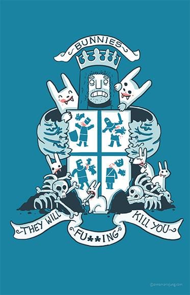 Bunnies Are Evil Posters by Anna-Maria Jung - Pixel Empire