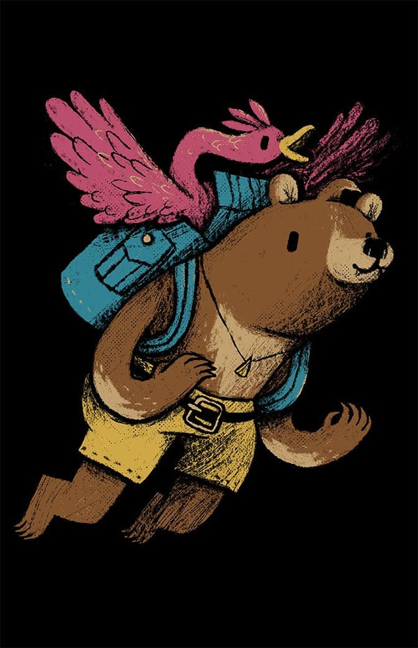 Flight of the Honey Bear Posters by Louis Roskosch - Pixel Empire