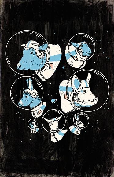 Space Animals Posters by Ronan Lynam - Pixel Empire