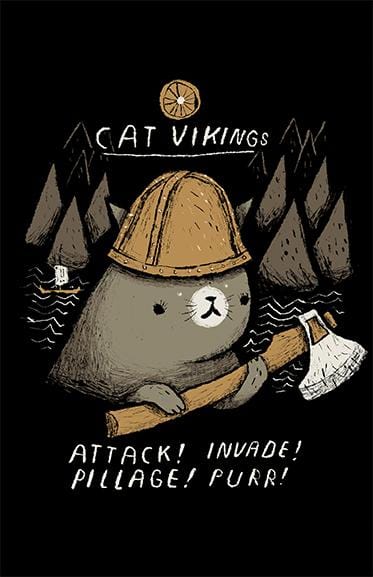Cat Vikings Posters by Louis Roskosch - Pixel Empire
