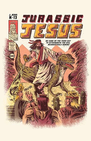 Jurassic Jesus Posters by Ilustrata - Pixel Empire