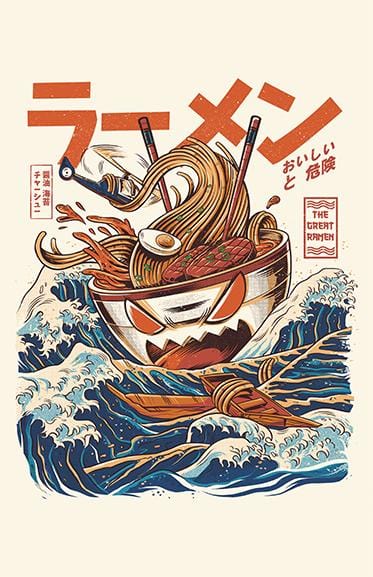 Great Ramen Off Kanagawa Posters by Ilustrata - Pixel Empire