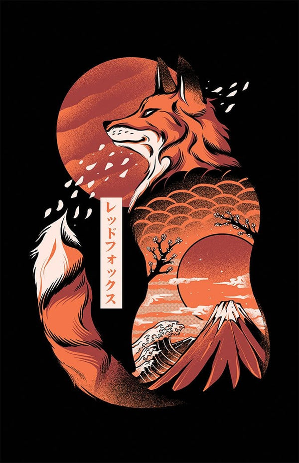 Japanese Fox Posters by Ilustrata - Pixel Empire