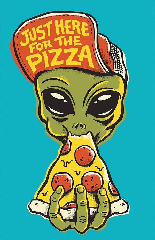 Here For Pizza Posters by Chris Phillips - Pixel Empire