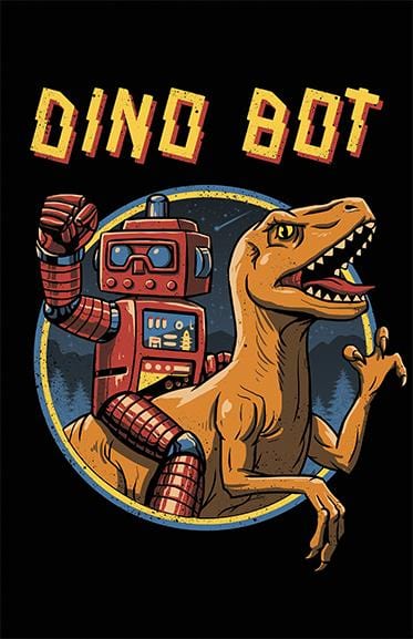 Dino Bot Posters by Vincent Trinidad - Pixel Empire