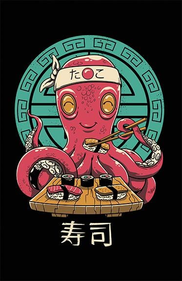 Octo Sushi Posters by Vincent Trinidad - Pixel Empire