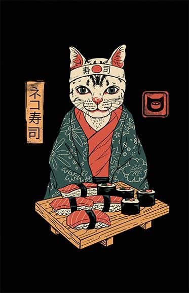 Neko Sushi Bar Posters by Vincent Trinidad - Pixel Empire
