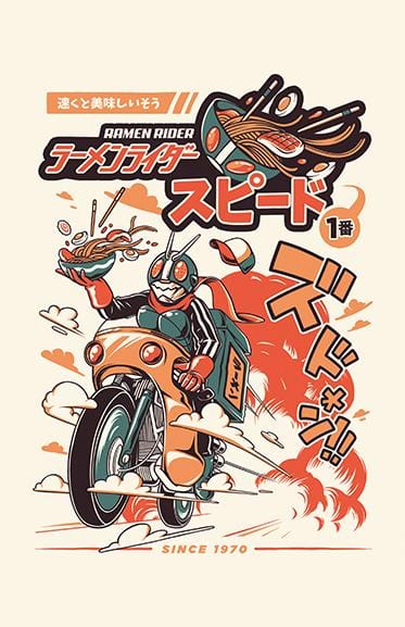 Ramen Riders Posters by Ilustrata - Pixel Empire