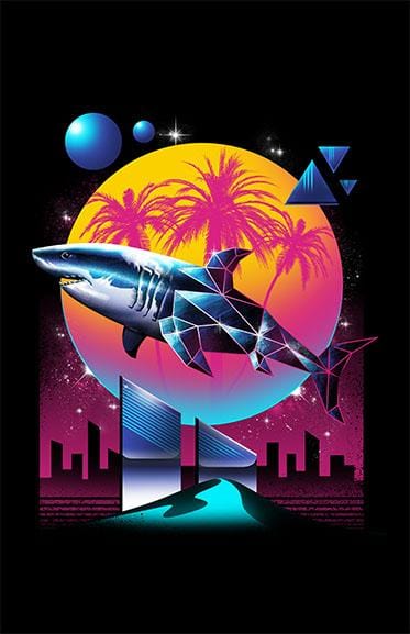 Rad Shark Posters by Vincent Trinidad - Pixel Empire