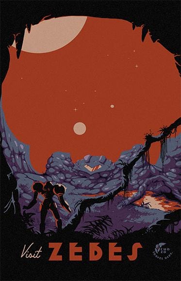 Visit Zebes Posters by Mathiole - Pixel Empire