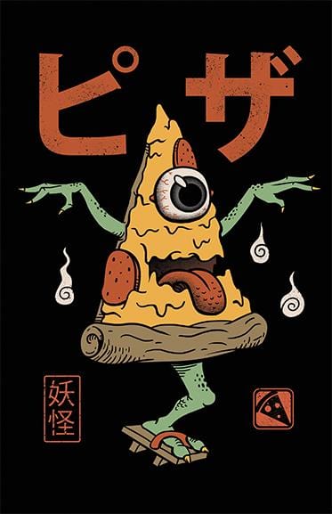 Yokai Pizza Posters by Vincent Trinidad - Pixel Empire
