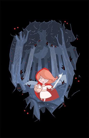 Little Red Fighting Hood Posters by Anna-Maria Jung - Pixel Empire