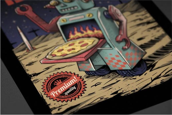 Pizza Bot Posters by Vincent Trinidad - Pixel Empire